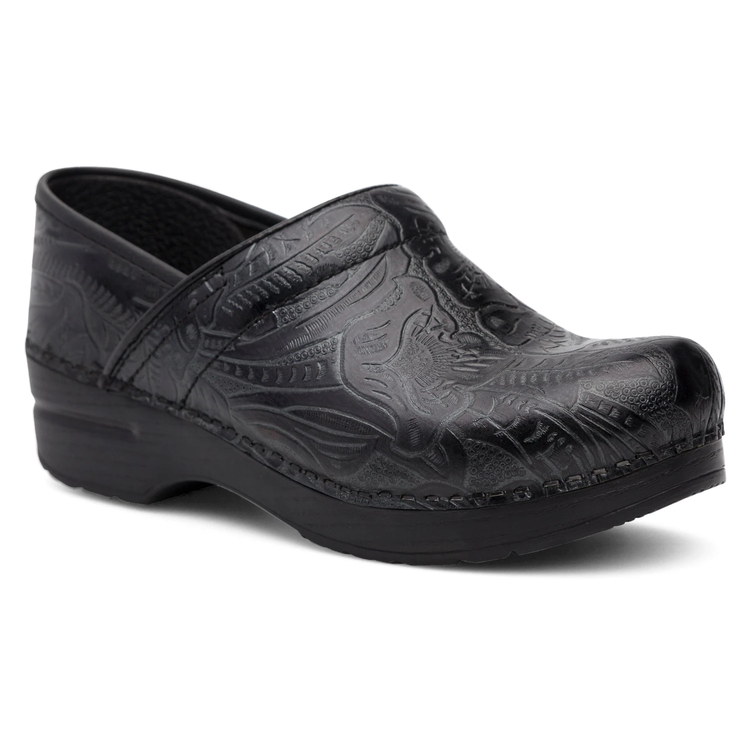 Dansko Wide Pro Black Tooled 3 Dansko Wide Pro Black Tooled